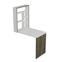 WANDKLAPPTISCH Greve - Walnussfarben/Weiß, Holzwerkstoff (77/75/58cm) - [en.casa]