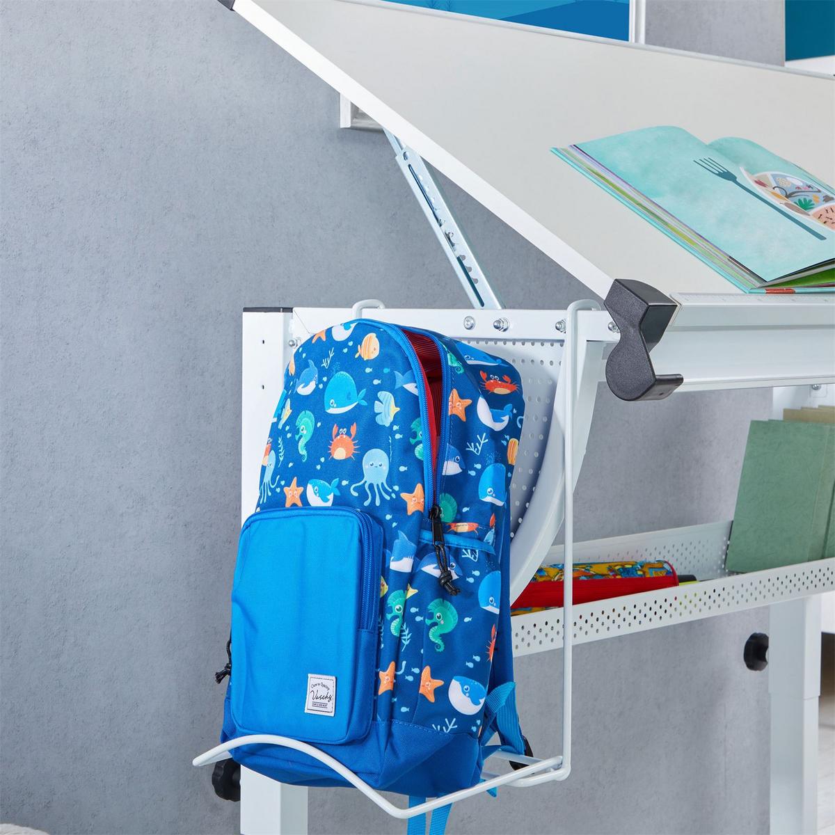 KINDERSCHREIBTISCH SARI - Weiß, Holzwerkstoff/Metall (111/93/60cm) - CARO-Möbel