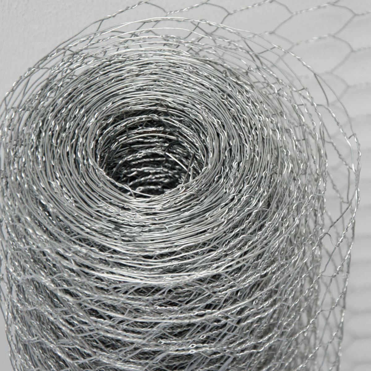 MASCHENDRAHTZAUN Quadratisch, 0,5/25 m - Silberfarben, Metall (2.5/50cm) - Niederberg Metall