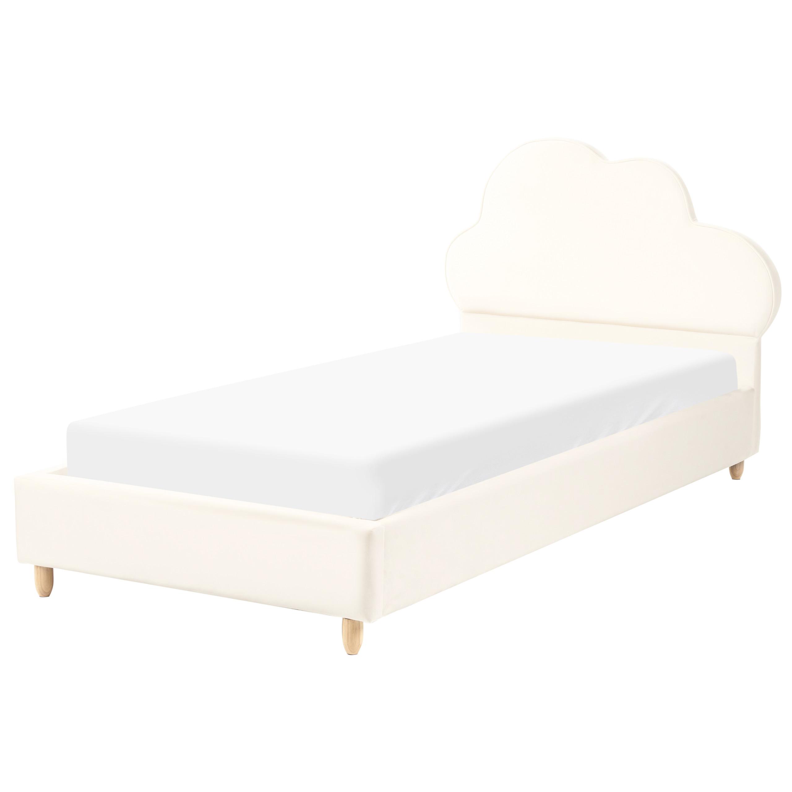 KINDERBETT 90/200 cm Hellbraun Bellevue - Hellbraun/Beige, Textil (90/200cm) - Beliani