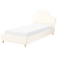 KINDERBETT 90/200 cm Hellbraun Bellevue - Hellbraun/Beige, Textil (90/200cm) - Beliani