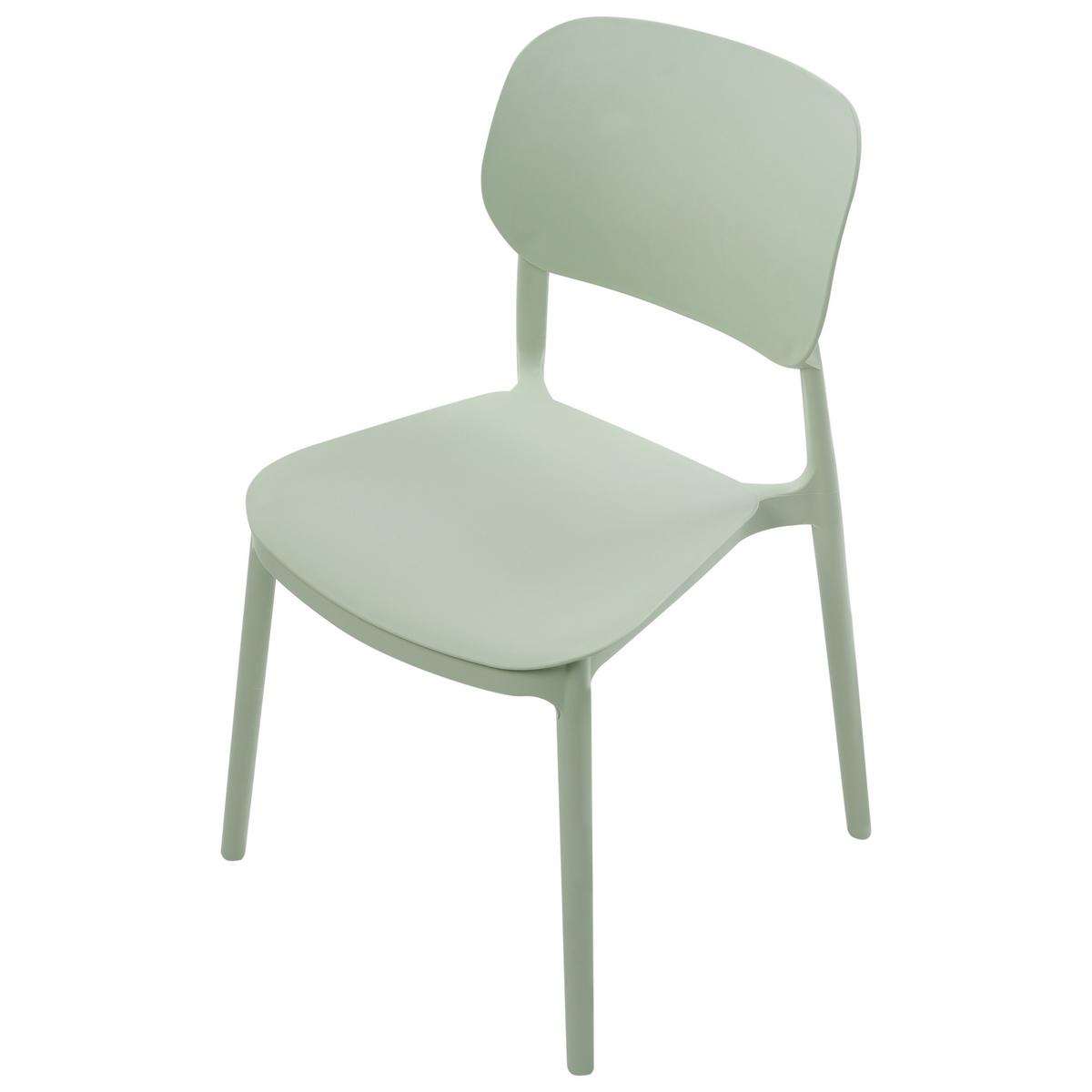 GARTENSTUHL 4er-Set Hellgrün Tupiza - Hellgrün, Kunststoff (47/82/48cm) - Beliani