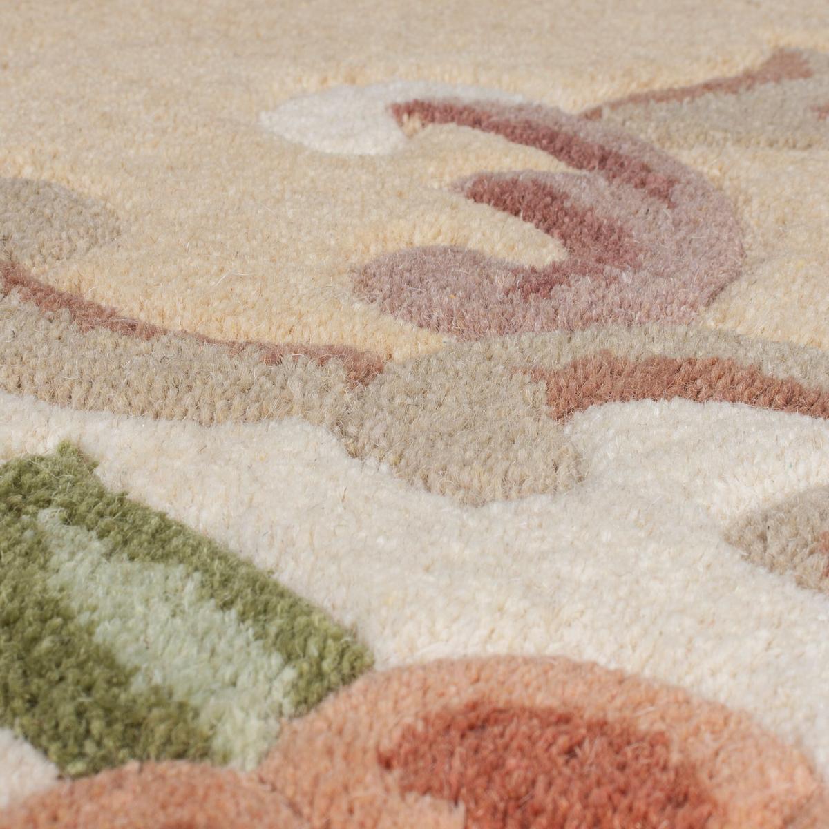 WOLLTEPPICH BEAULY, klassisch, Braun-Beige, 120 x 180 cm - Braun, Textil (120/180cm) - KADIMA DESIGN