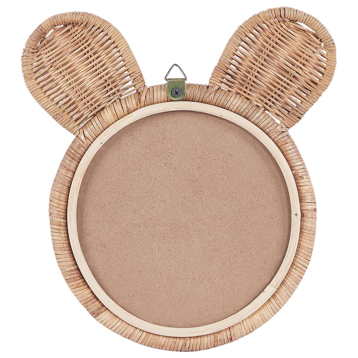 WANDSPIEGEL 30/33 cm Rattan Naturfarben Ashanti - Beige/Naturfarben, Naturmaterialien (30/33/2cm) - Beliani