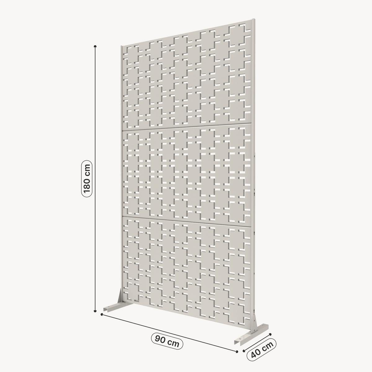 TRENNWAND Basciano - Beige, Metall (90/180cm) - casa.pro