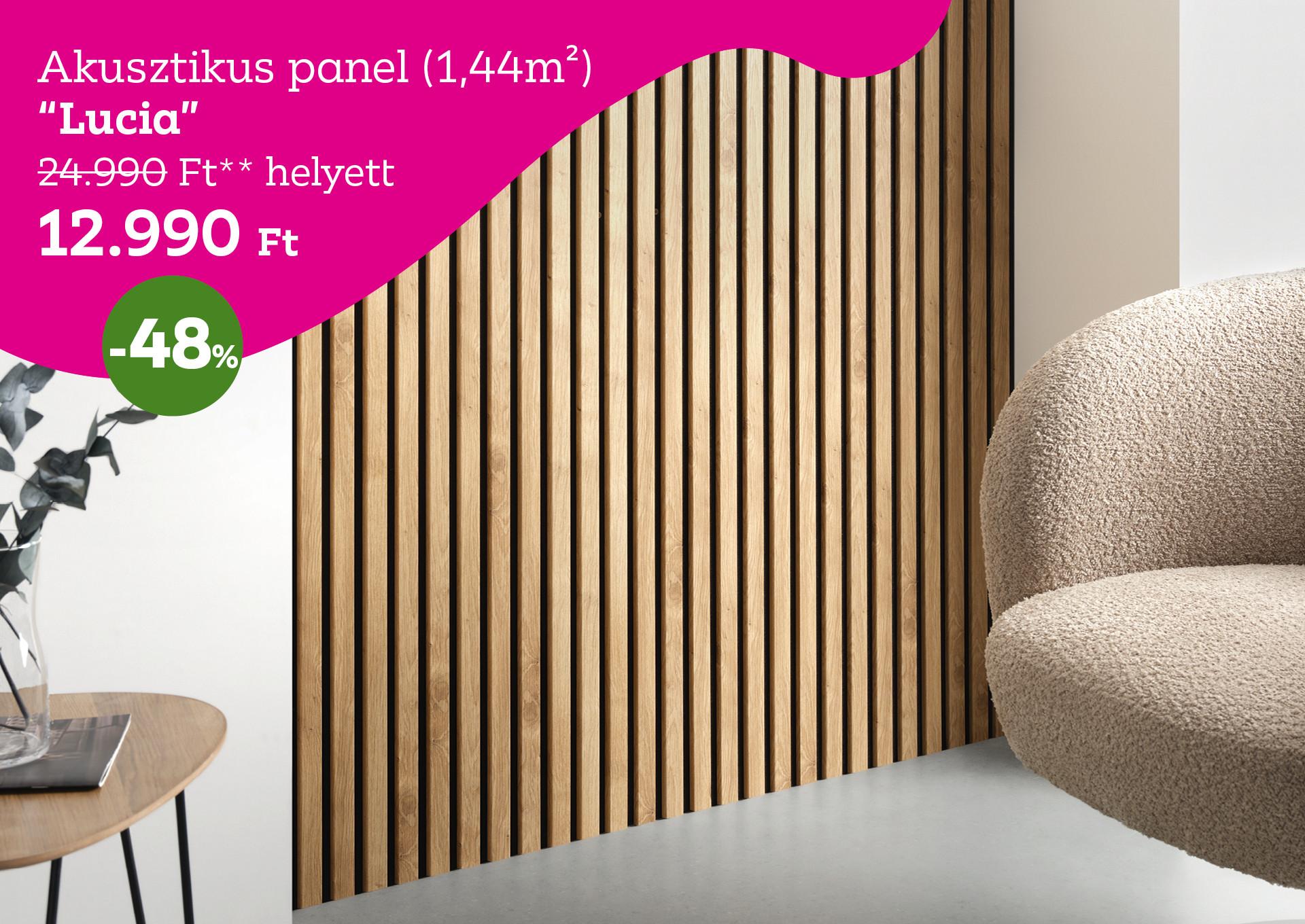 Akusztikus panel LUCIA 24990 Forint helyett 12990 Forint, kedvezmény mértéke 48%