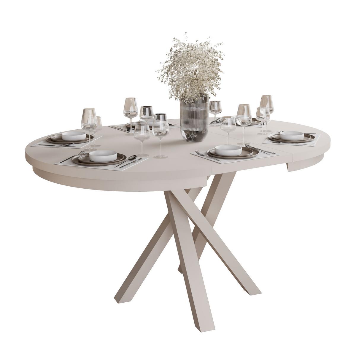 ESSTISCH LUMI, Kaschmir - Kaschmir, Holzwerkstoff (100/100/75cm) - Lookway