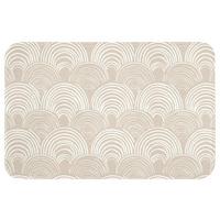 WC-VORLEGER Wellen - Textur - Beige Toilettenvorleger 60x40 cm - Kaschmir, Textil (60/1cm) - OnlyWow