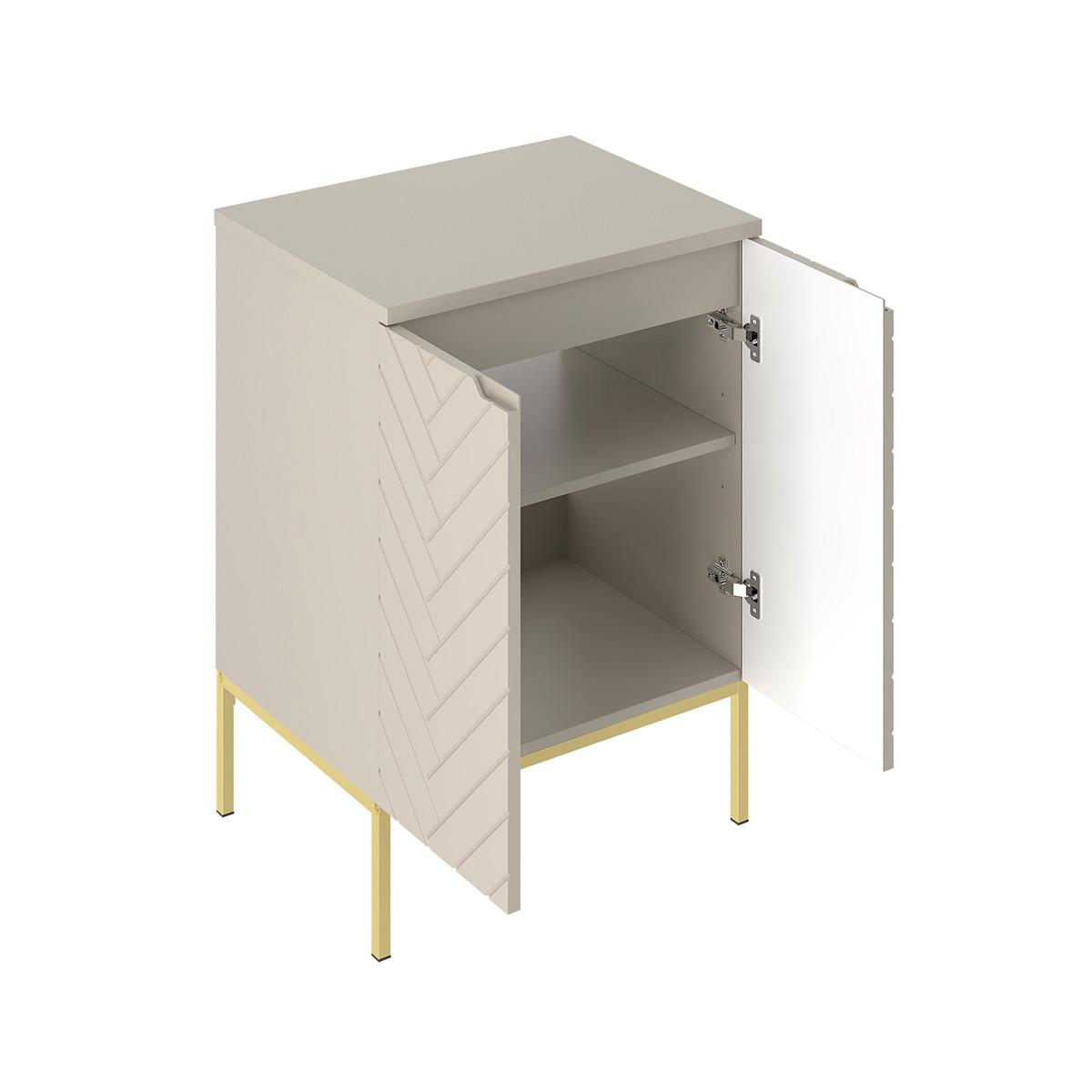WASCHTISCHUNTERSCHRANK 60.6cm Daria Kaschmir - Beige, Holzwerkstoff (60.6/84.2/45.8cm) - Petits-meubles