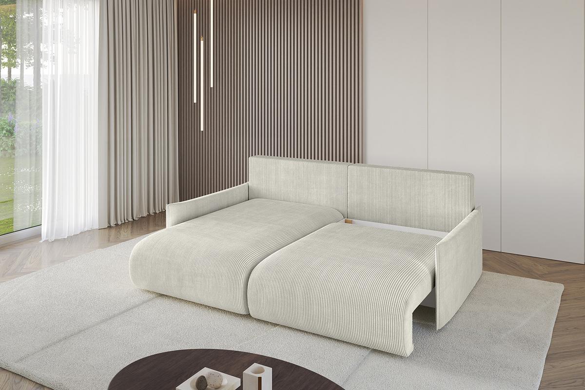 ECKSOFA Ottomane links ONESK-L -v1 216x177x72 Creme Cord - Ecru/Creme, Holzwerkstoff/Kunststoff (216/177cm) - ALTDECOR