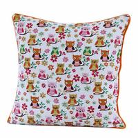 KISSENHÜLLE Eulen 45/45 cm - Multicolor, Textil (45/45cm) - Homescapes