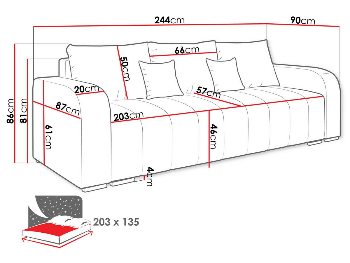 SCHLAFSOFA Pufetto Boucle - Silberfarben/Creme, Holz/Textil (244/86/90cm) - MIRJAN24