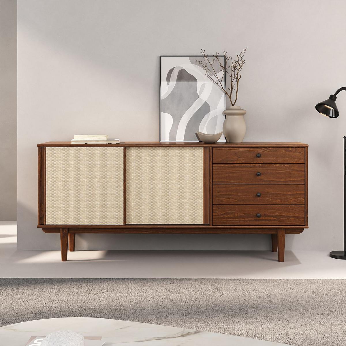 SIDEBOARD SIMONA Kastanie - Kastanienfarben, Holz (175/76/41cm) - IDIMEX