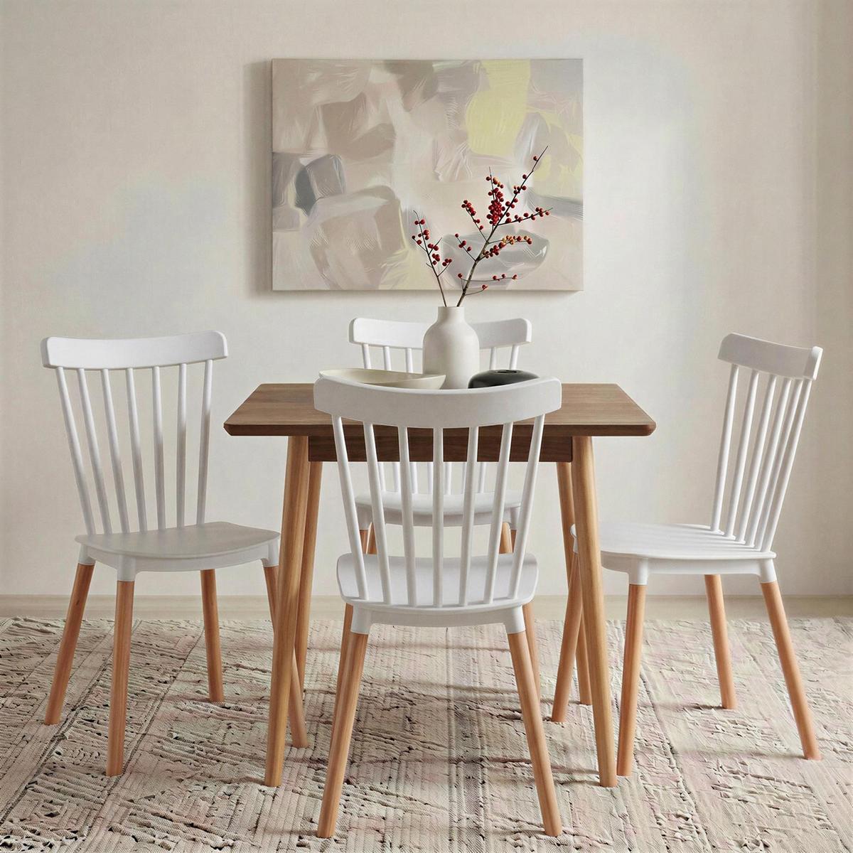 ESSZIMMERSTUHL RAVI 4er-Set weiß - Weiß, Kunststoff (43/81/40cm) - IDIMEX