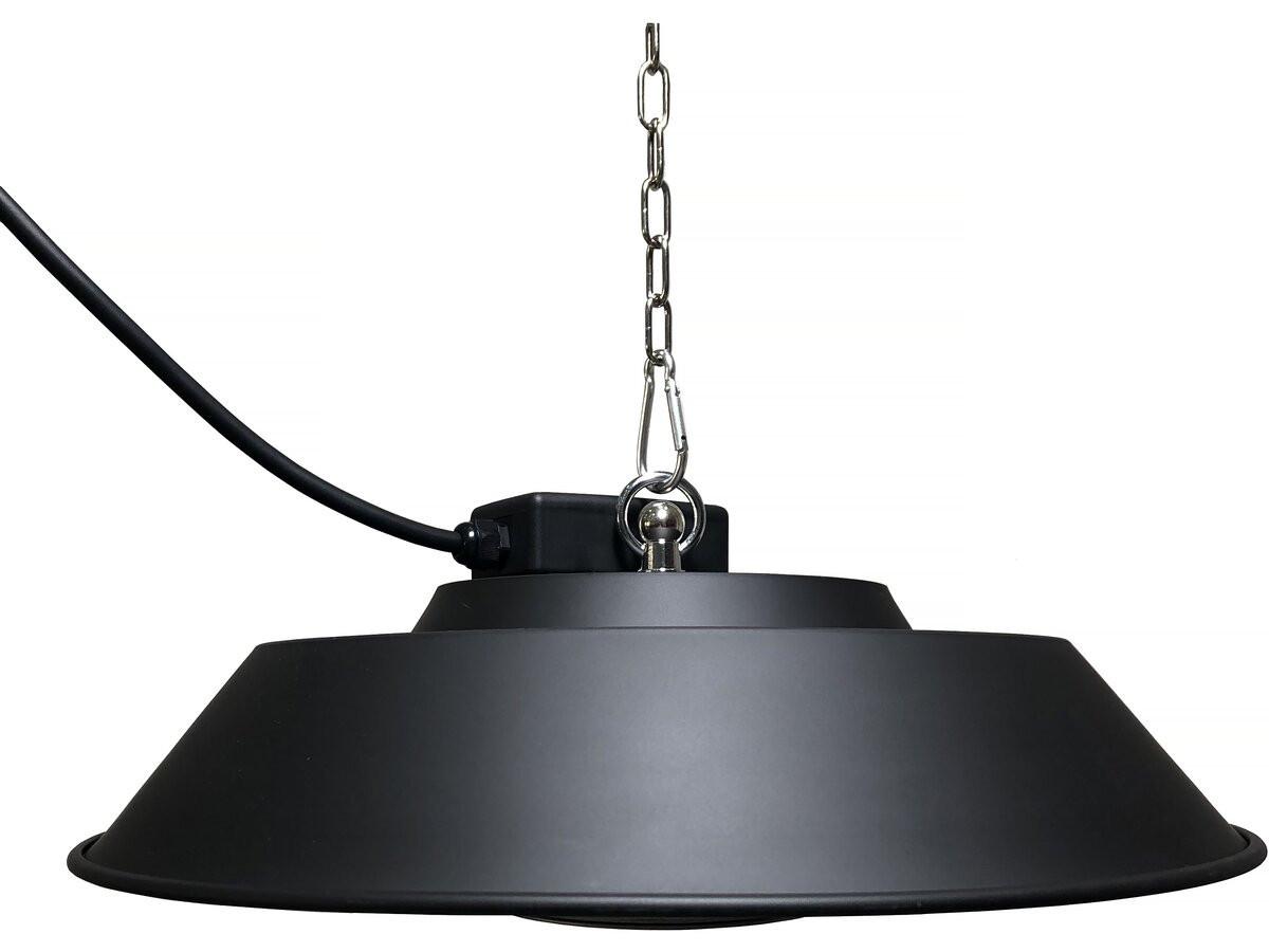AUSSENHEIZUNG chauffage électrique suspendu - 1500w - noir Schwarz - Schwarz, Metall (42.5/12/42.5cm) - Habitat Garten