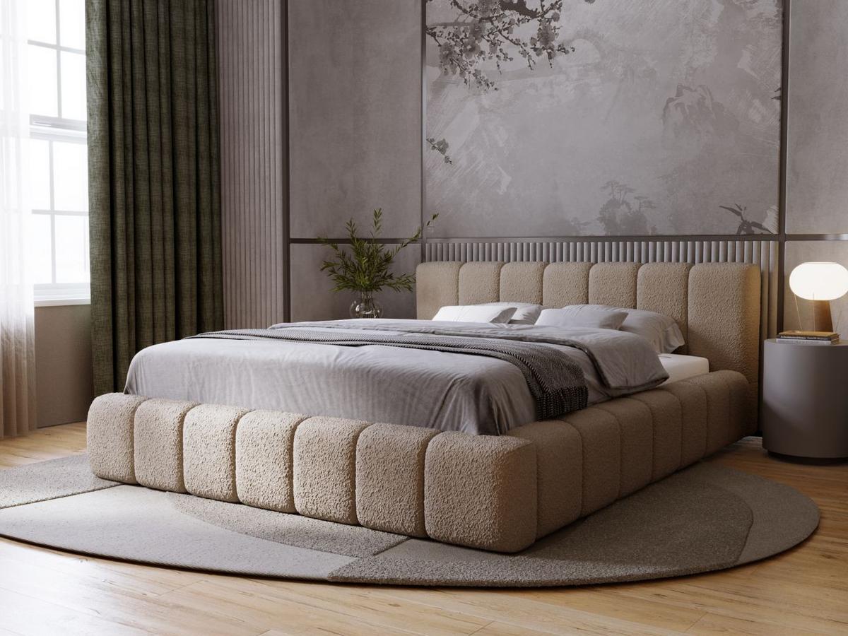 POLSTERBETT Orio 180x200 Braun - Braun, Textil (180/200cm) - Graingold