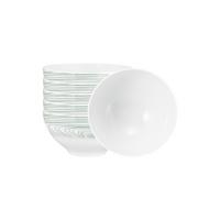 MÜSLISCHALEN Life Nature Jahresringe weiß-grün ø 15,5 cm 6er Set - Weiß/Grün, Keramik (15.5cm) - Seltmann Weiden
