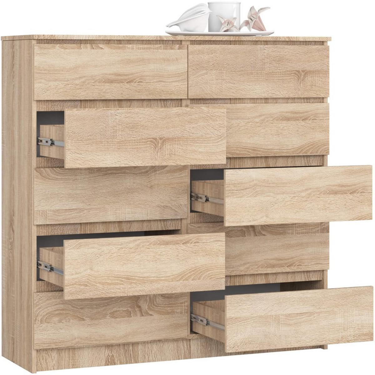 KOMMODE Eiche Sonoma 121/120/40 - Sonoma Eiche, Holzwerkstoff (120/121/40cm) - RAUMHIRSCH FURNITURE