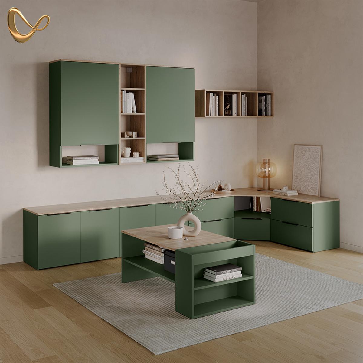 LOWBOARD Piave Grün 68 x 50 cm - Grün, Holzwerkstoff (68/50/68cm) - Livinity®