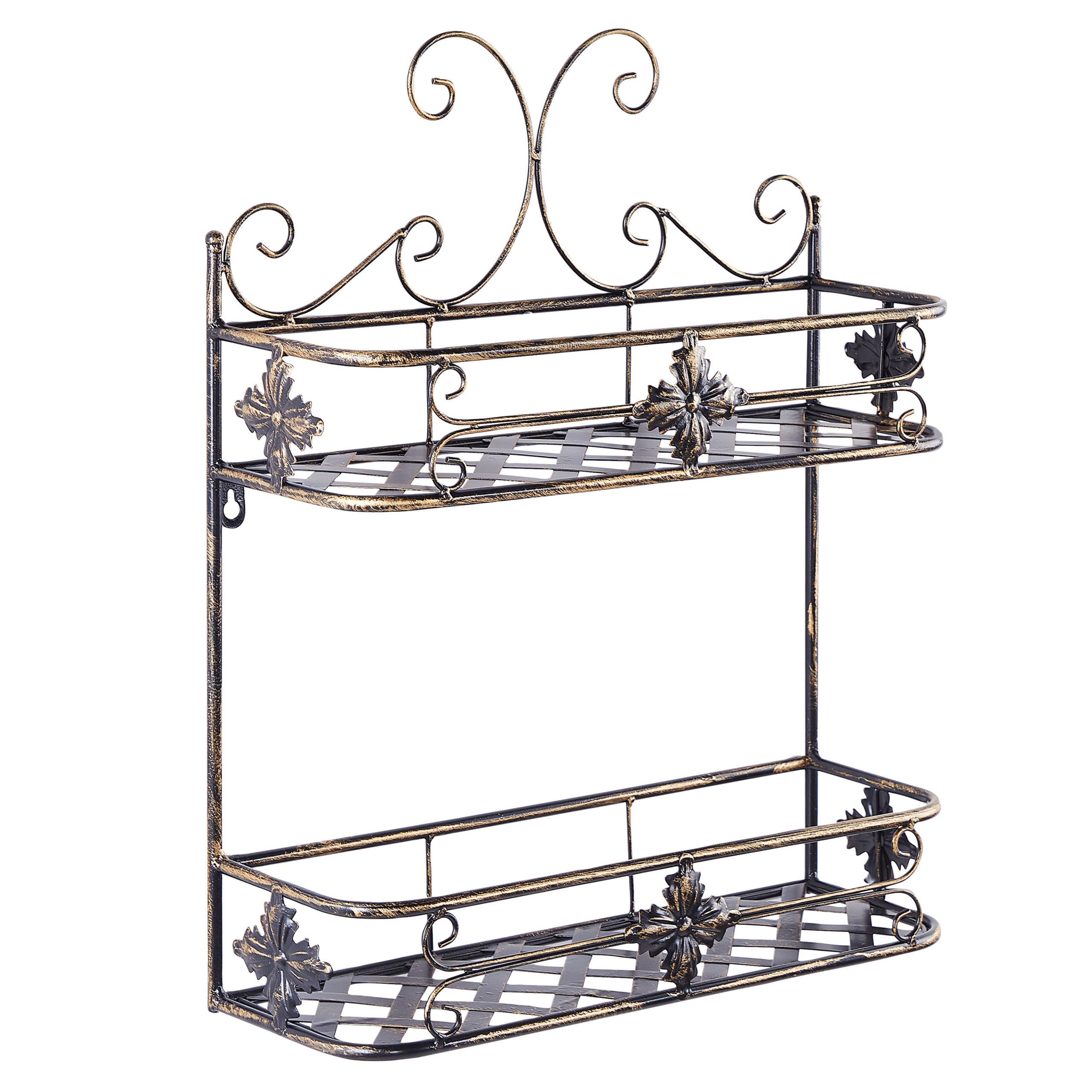 WANDREGAL Schwarz Marayes - Schwarz, Metall (42/52/14cm) - Beliani