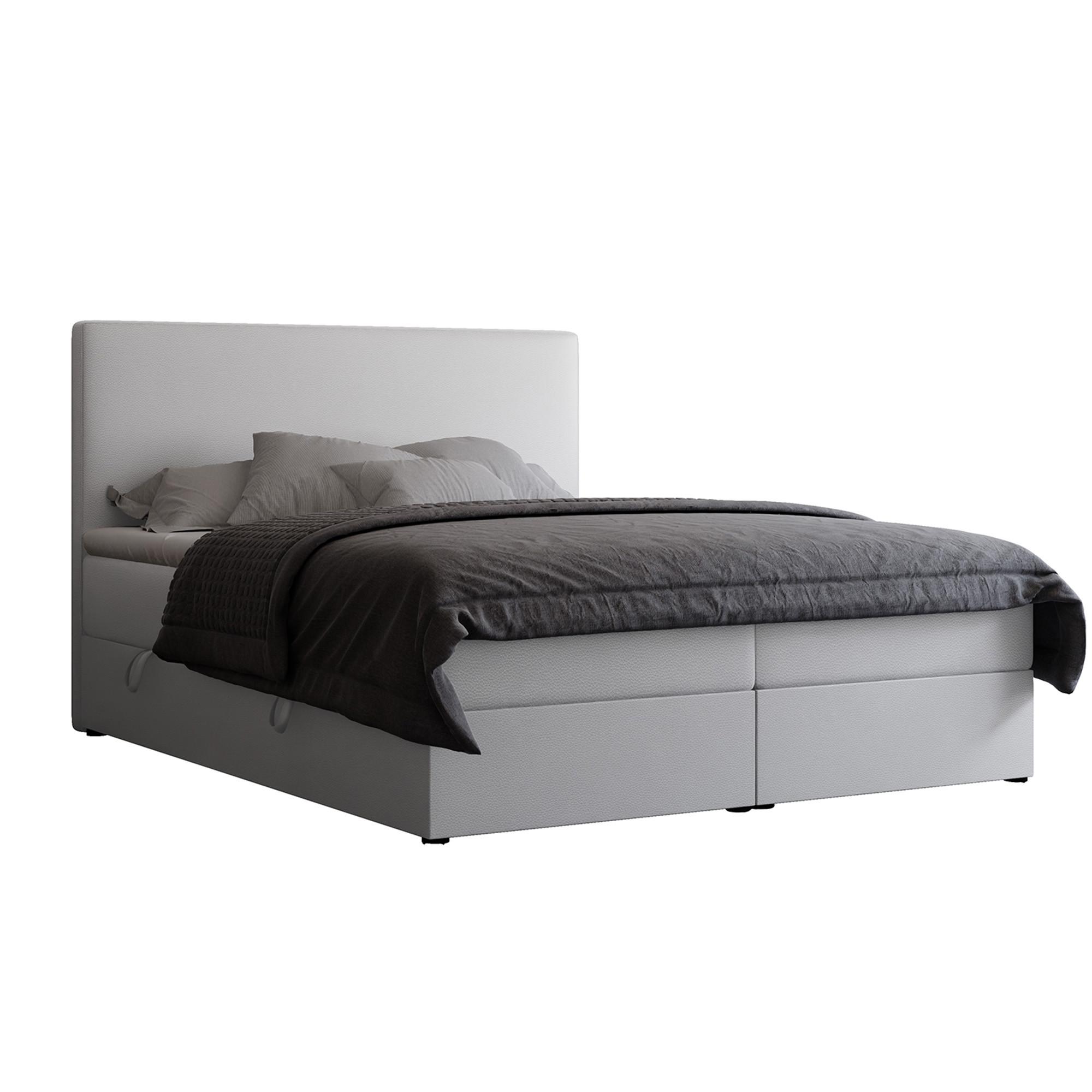 BOXBETT 140x200 cm mit Topper - Weiß, Holzwerkstoff/Textil (140/200cm) - Idohome