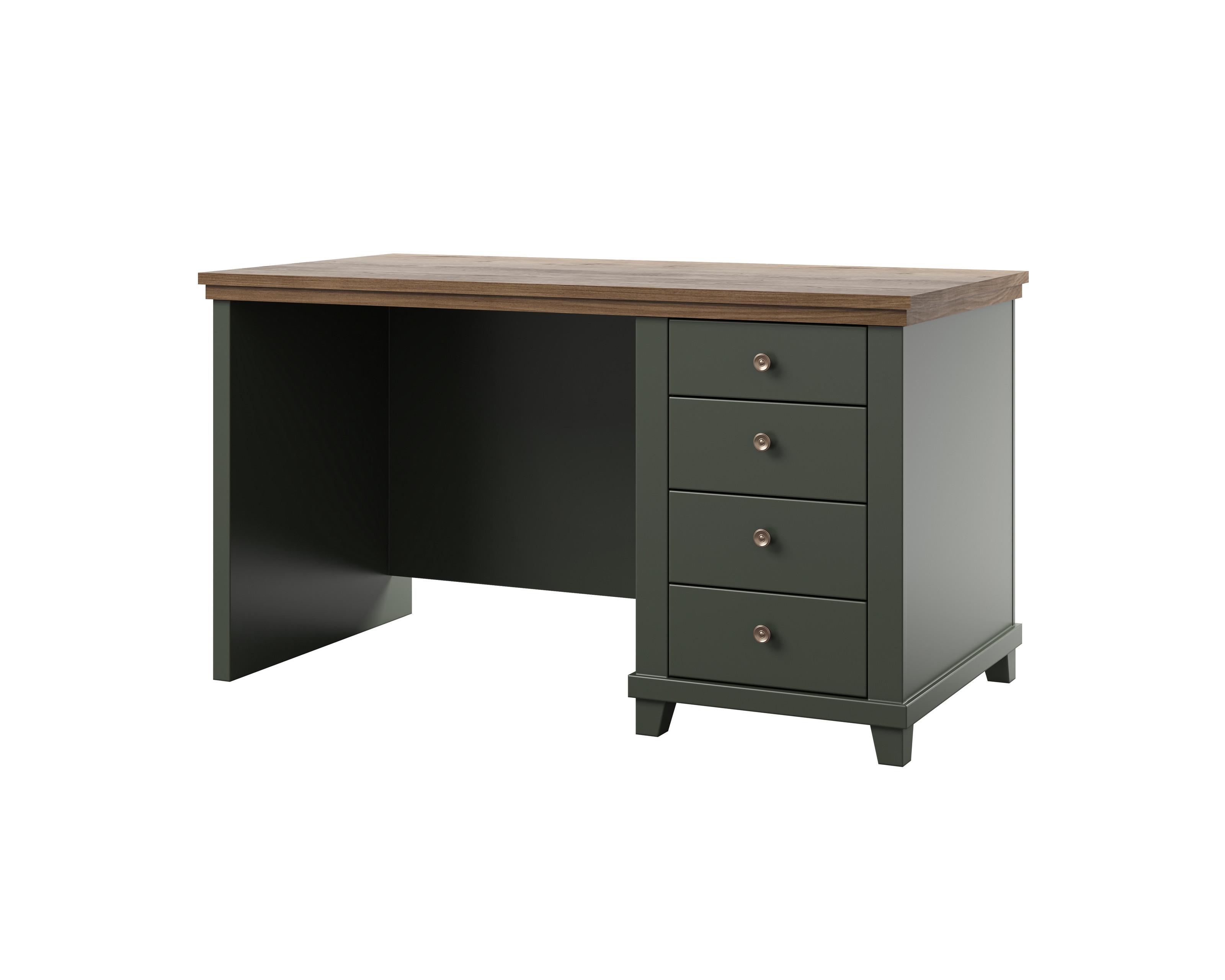 SCHREIBTISCH EVOLETTA 140x70x77 cm Bürotisch Computertisch, Hellgrün - Hellgrün, Holzwerkstoff (70/140/77cm) - MASSENO