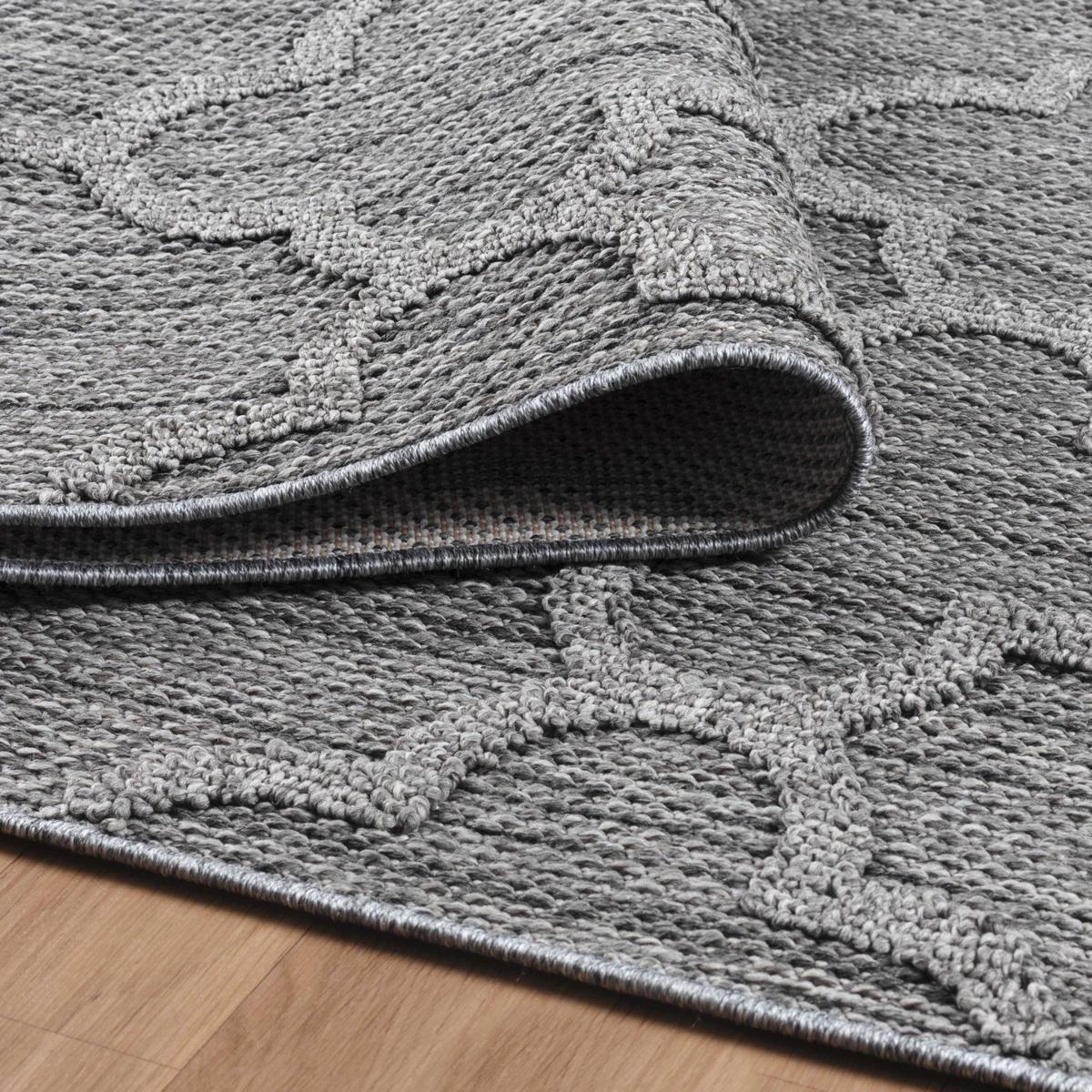 TEPPICH Outdoor IMST in Grau, im Skandi-Stil, 200 x 290 cm - Grau, Textil (290/200cm) - KADIMA DESIGN