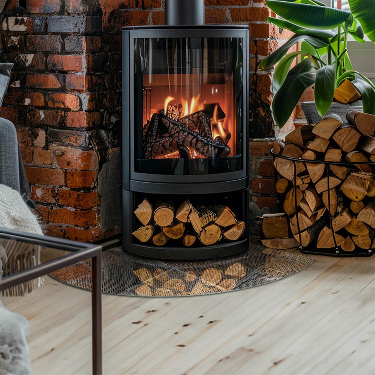 GLASPLATTE für Kamin 100x100 cm - Beige, Glas (100/100/0.4cm) - TULUP