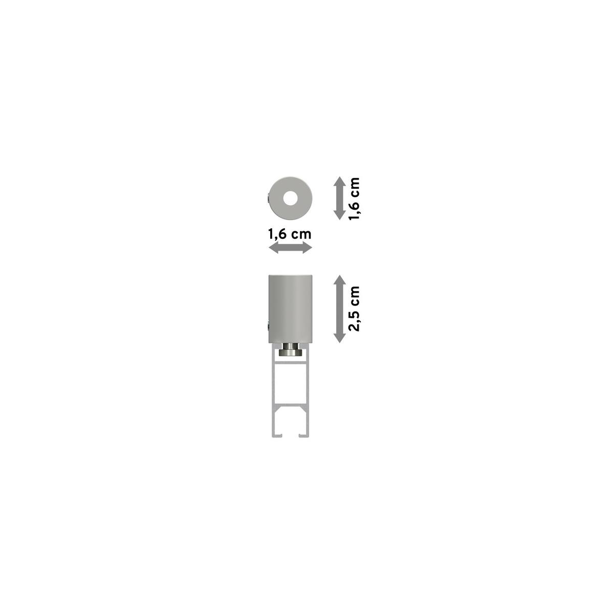 GARDINENSTANGE INNENLAUF Sonius Paxo 140 cm, 1-läufig, 14x35 mm Weiß - Weiß, Metall (140cm) - INTERDECO