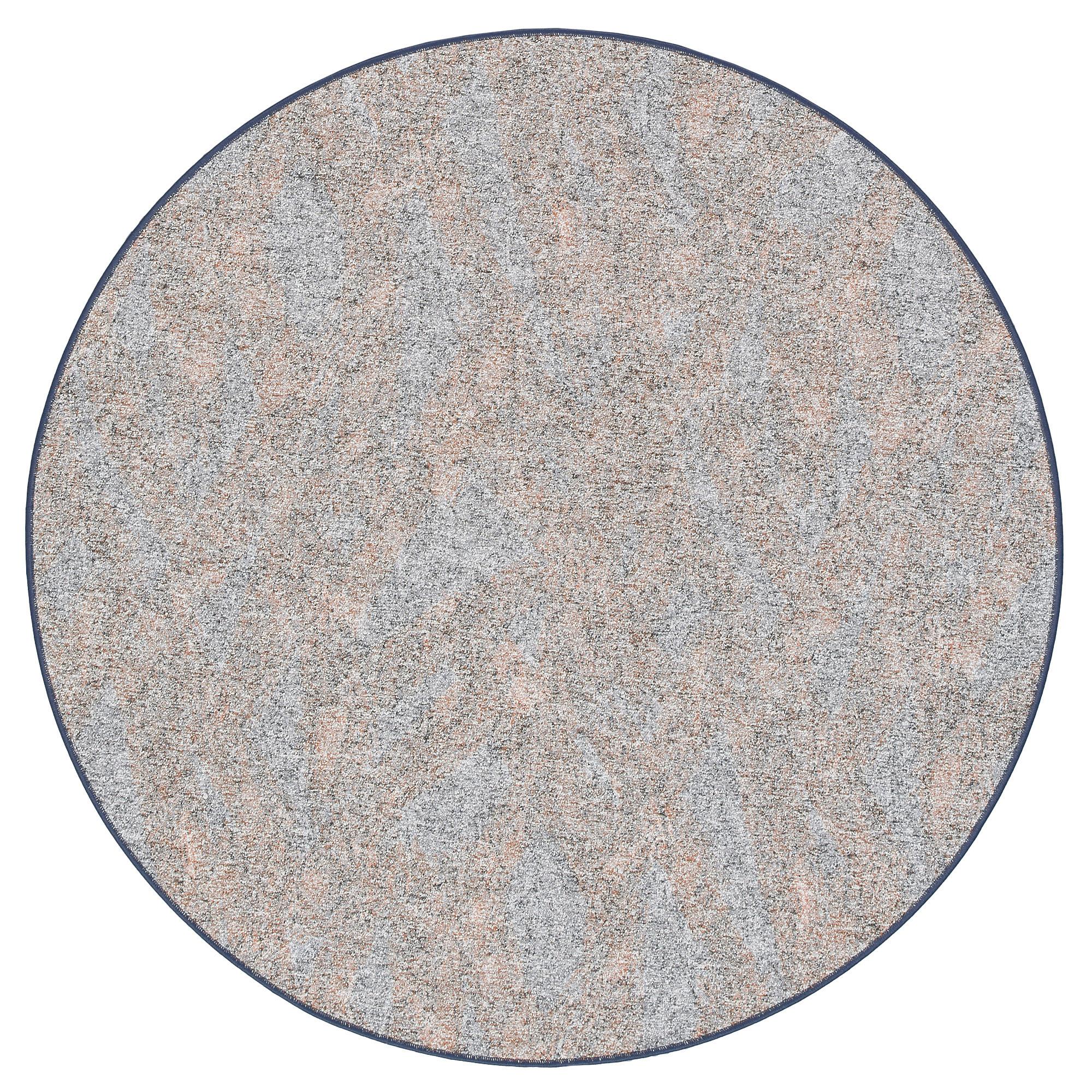 SCHLINGENTEPPICH MEMORY MELIERT RUND - Blau/Grau, Textil (160/160cm) - Snapstyle