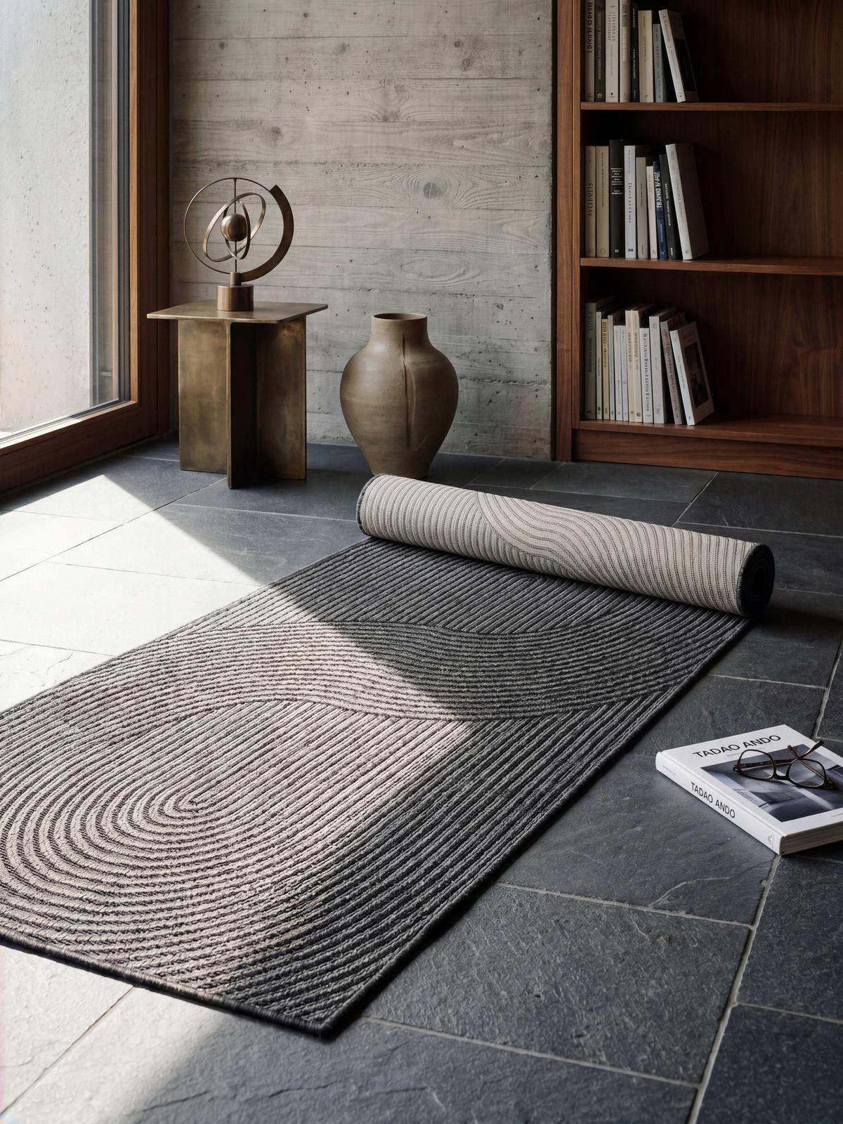 TEPPICHLÄUFER Geometrisch BORNO Polypropylen Anthrazit 80 x 200 cm - Anthrazit, Textil (80/200cm) - KADIMA DESIGN