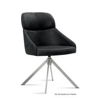 ESSZIMMERSTUHL drehbar (6er-Set) Deeanne 52x82x63 Edelstahl/Anthrazit - Edelstahlfarben/Anthrazit, Kunststoff (63/82/52cm) - 58aufmkessel