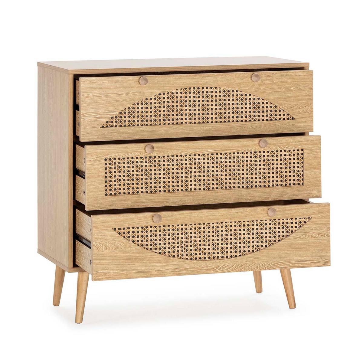 KOMMODE 80/80/40 Luna eichefarben - Honigeiche, Holzwerkstoff (80/80/40cm)