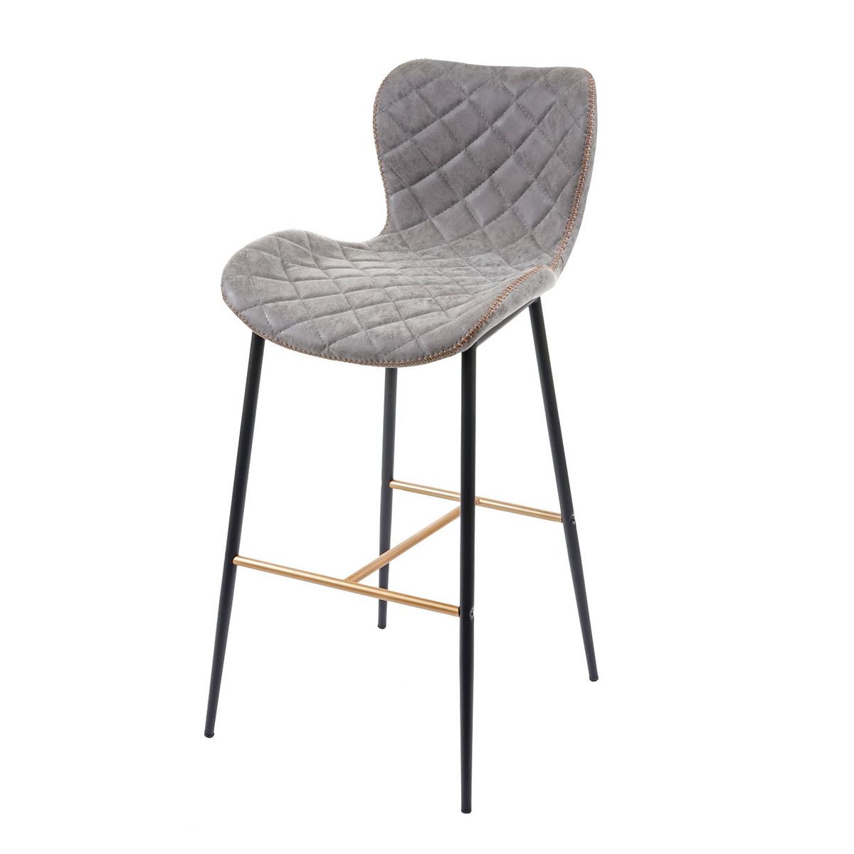 BARHOCKER Grau 2er-Set - Grau, Textil (48/100/57cm) - MCW