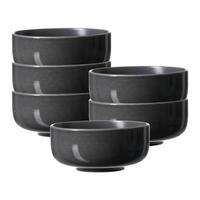 MÜSLISCHALEN Toledo dunkelgrau ø 14,5 cm 6er Set - Dunkelgrau, Keramik (14.5cm) - Ritzenhoff Breker