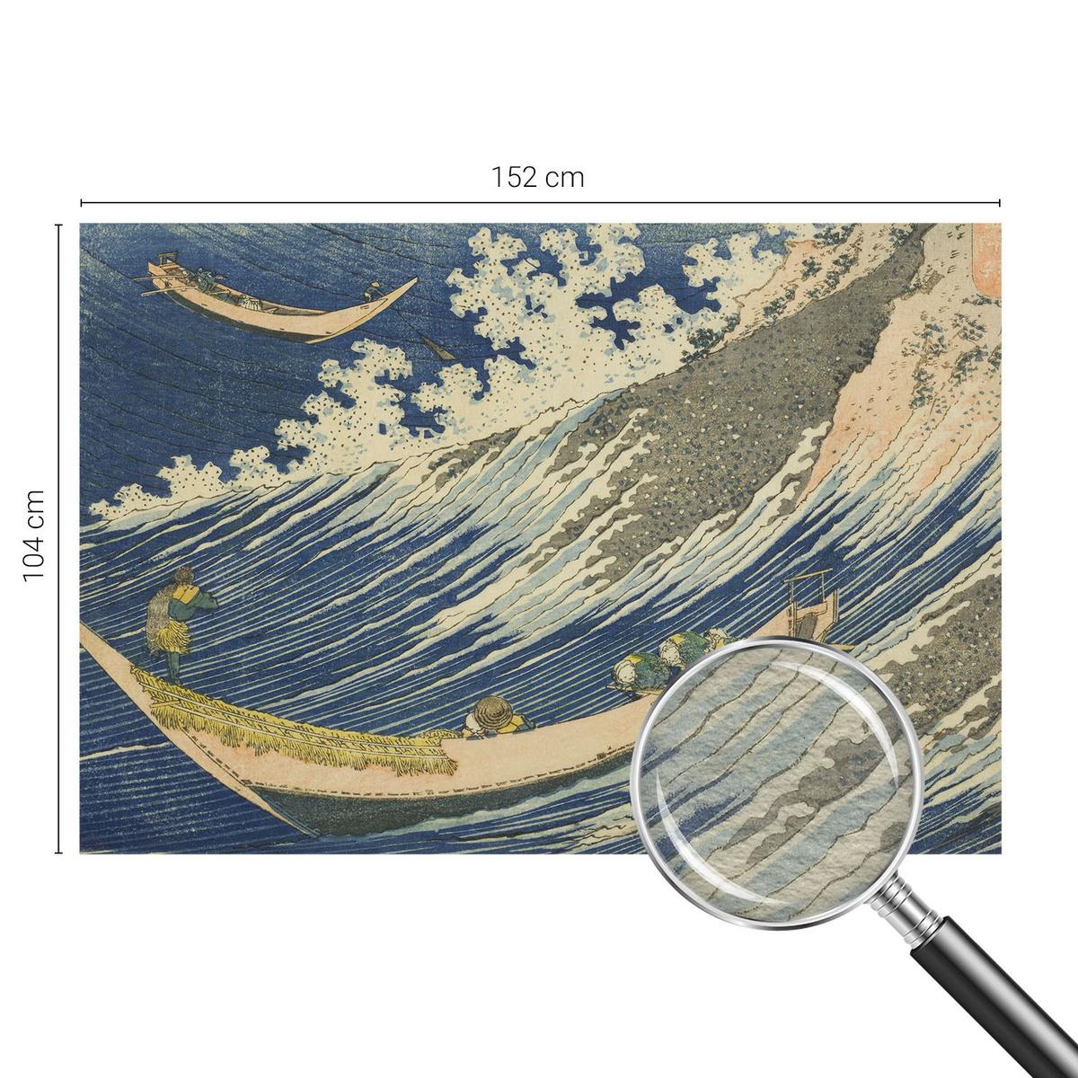 FOTOTAPETE 152x104 cm - Meereswellen - Blau, Textil (152/104cm) - Wallfluent