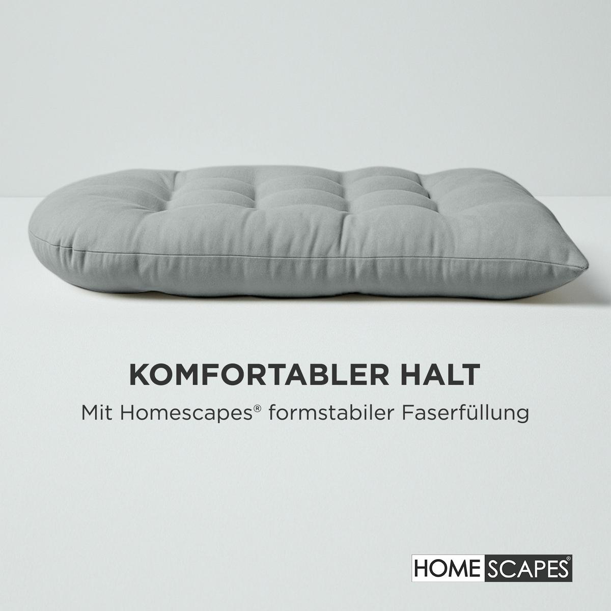 HÄNGESESSEL-KISSEN grau – halbrund, 80/120 cm - Grau, Textil (80/12/120cm) - Homescapes