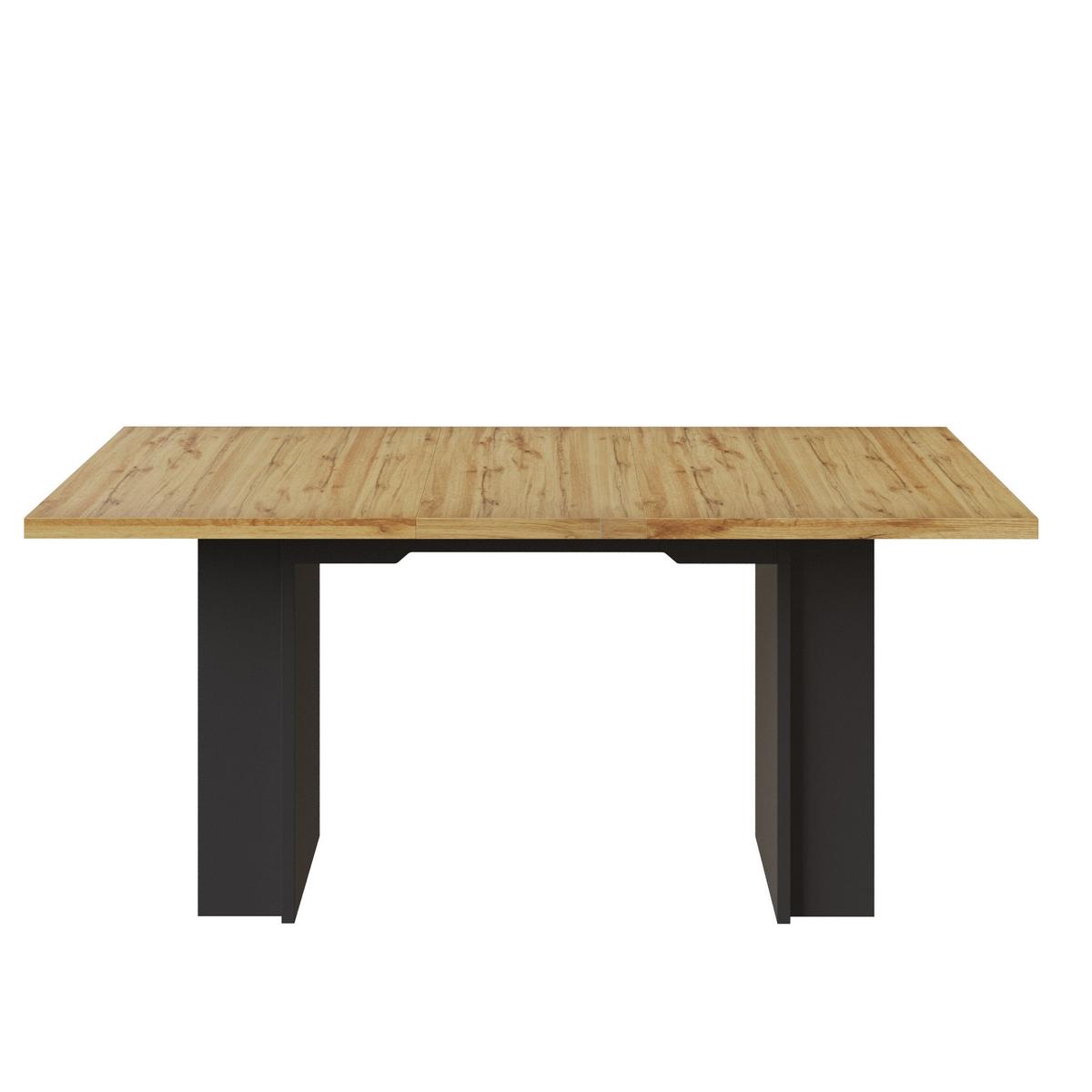 ESSTISCH ausziehbar (120-160 cm) in holzoptik anthrazit - Naturfarben, Holzwerkstoff (80/160/75cm) - Urban Meuble