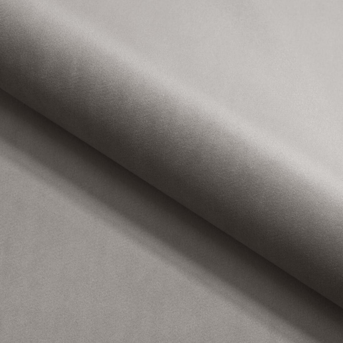 HOCKER Chesterfield Cleo Blink Grau Samt mit Kristallsteppung und braunen Massivholzfüßen - Braun/Grau, Holz/Textil (75/45/70cm) - S-Style Möbel
