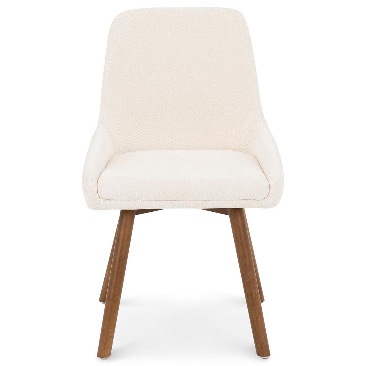 ESSZIMMERSTÜHLE PIPPA 2er-Set cremeweiß - Creme, Textil (82/42/58cm) - IDIMEX