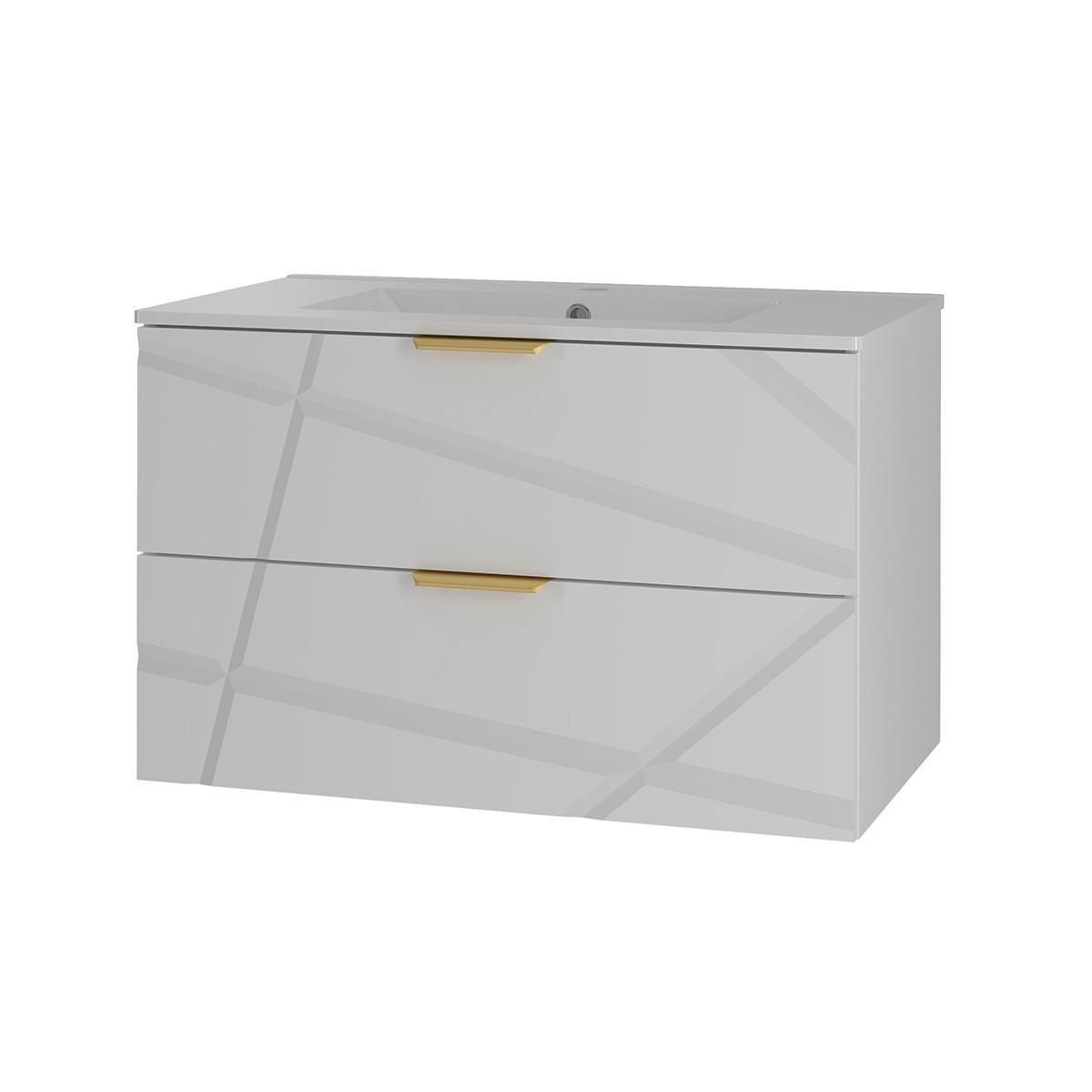 WASCHTISCH 80cm Aurora Weiß - Weiß, Holzwerkstoff (80/50/45.8cm) - Petits-meubles
