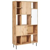 REGAL mit 5 Ebenen 185 cm Hellbraun Amos - Braun, Holzwerkstoff (100/185/35cm) - Beliani