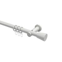 GARDINENSTANGE Platon Sitra 520 cm (geteilt in 4 x 130 cm), 1-läufig, 20 mm Ø Weiß - Weiß, Metall (520cm) - INTERDECO