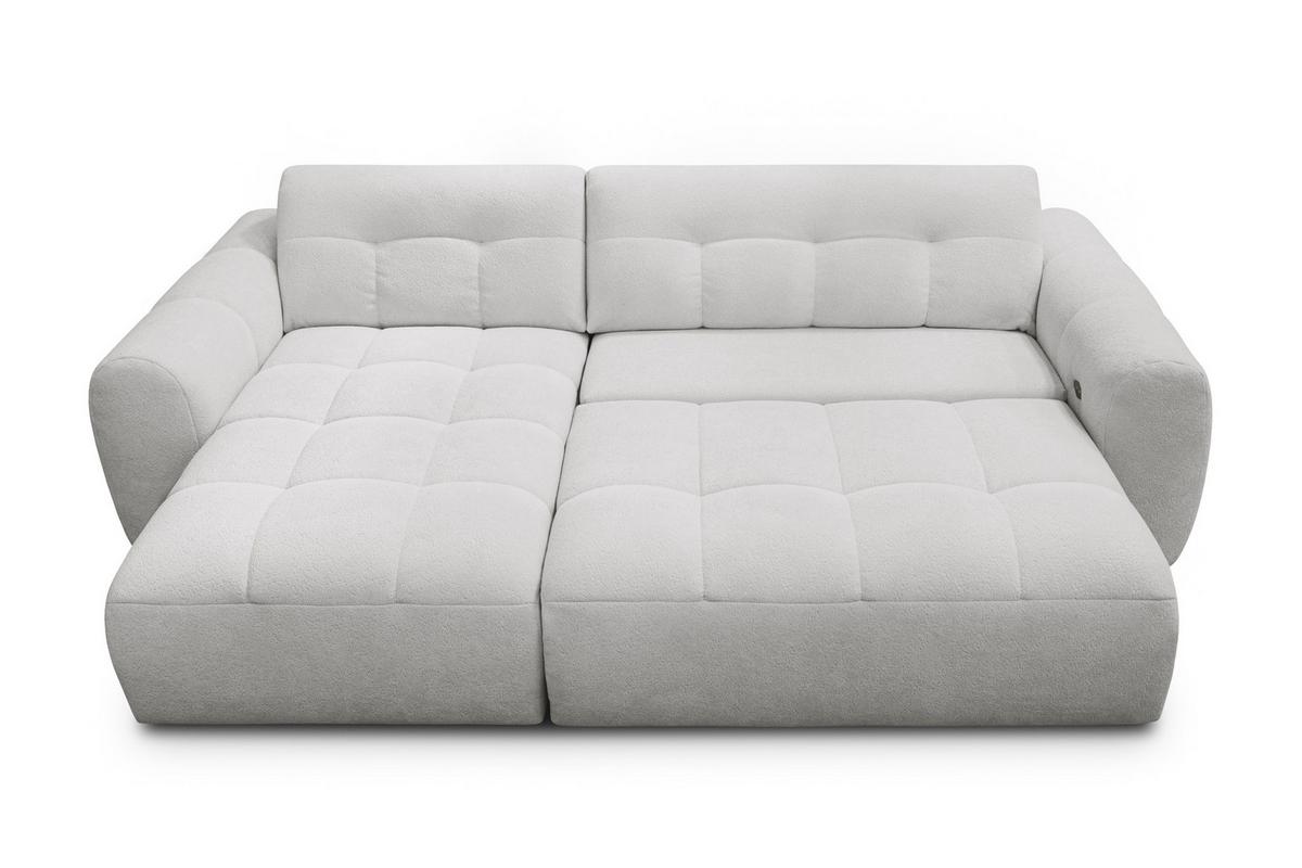 ECKSOFA LUMERO 4-Sitzer LINKS, hellgrau - Hellgrau/Schwarz, Holz/Textil (275/166cm) - Courtois Laville
