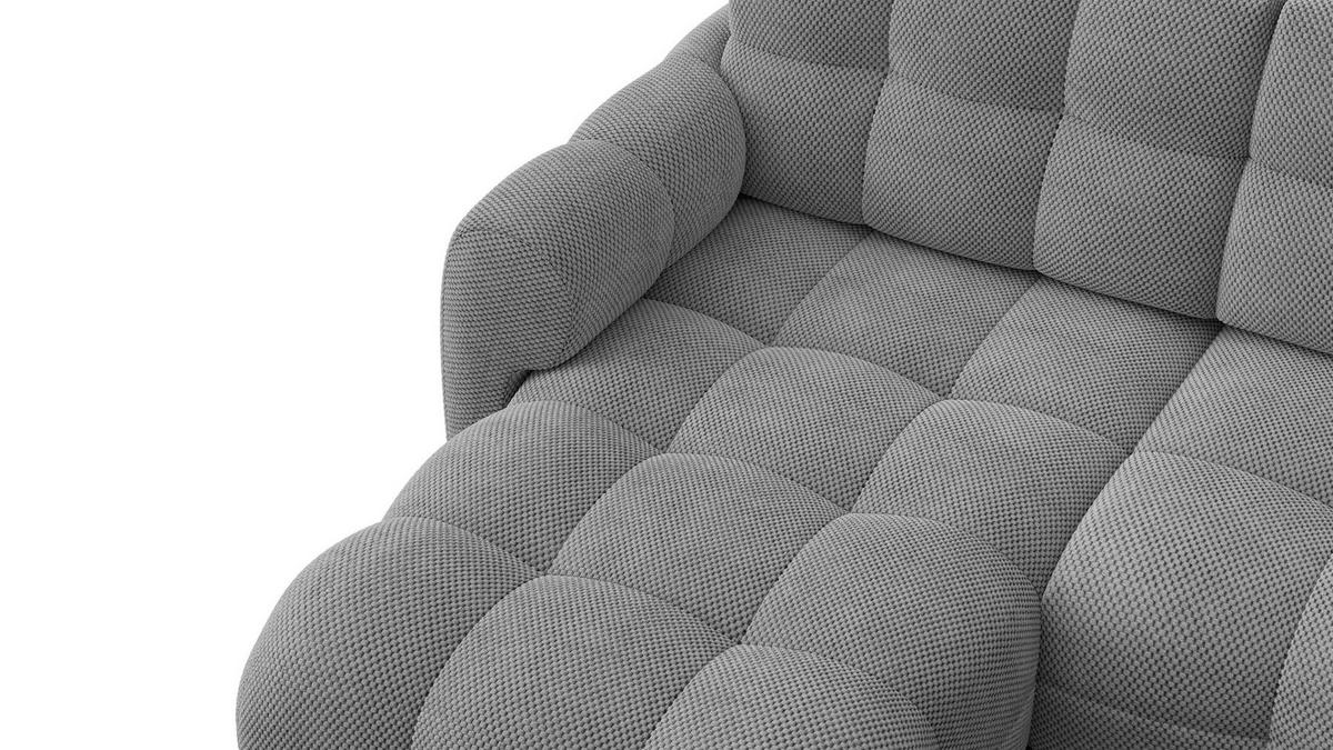 ECKSOFA MELLOW 3-Sitzer, grau - Schwarz/Grau, Holz/Textil (232/156cm) - Wozimo