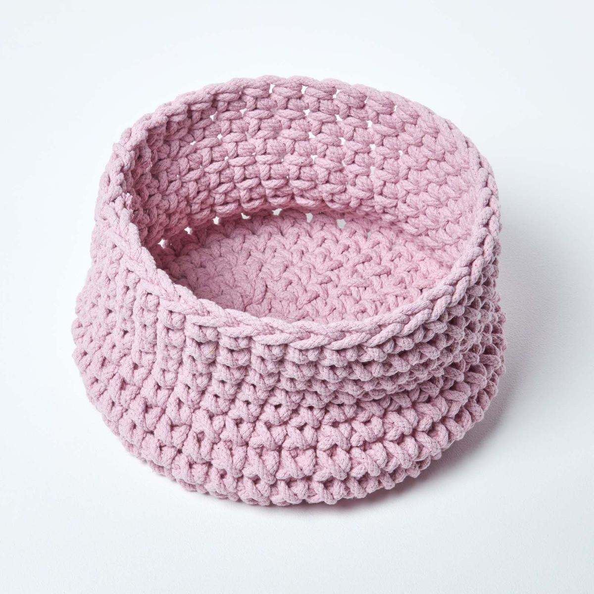 AUFBEWAHRUNGSKORB Baumwolle 37/21 cm - Rosa, Textil (37/37/21cm) - Homescapes