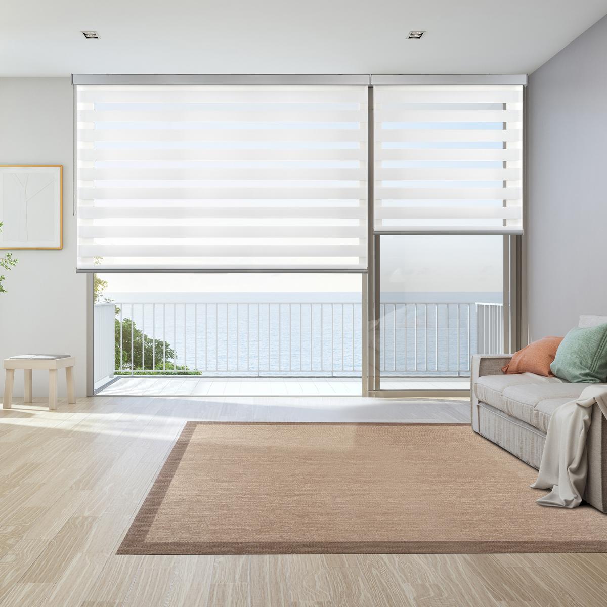 DOPPELROLLO Weiß 120x250 cm - Weiß, Kunststoff (120/250cm) - STORESDECO