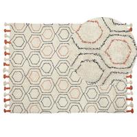 KURZFLOR-TEPPICH Hajipur 200/140 cm - Beige, Textil (140/200cm) - Beliani