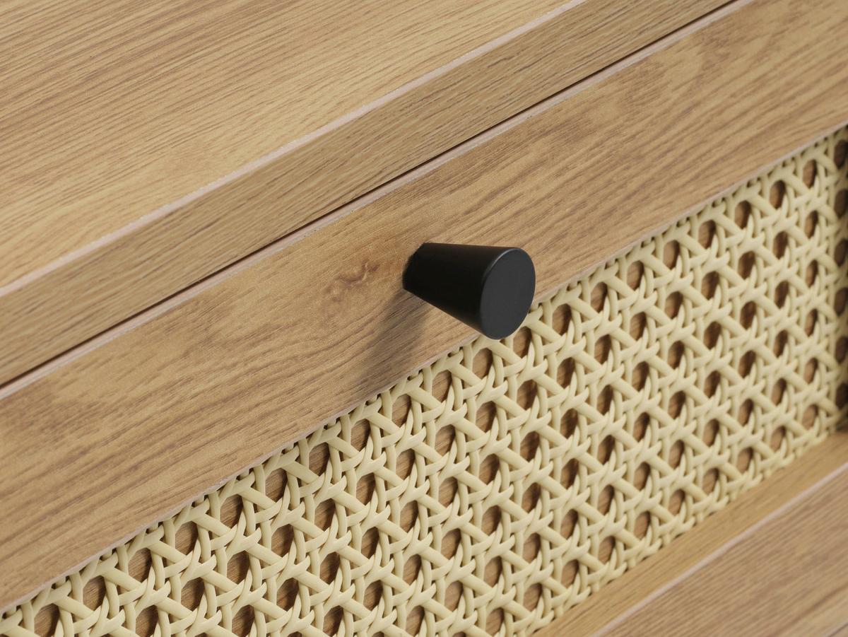 NACHTTISCH Mogest 45 cm - Beige/Schwarz, Holzwerkstoff/Kunststoff (45/70/45cm) - Selsey