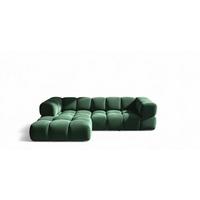 ECKSOFA Blanche In Bluvel - Grün, Holzwerkstoff/Textil (280/150cm) - Fun Möbel